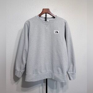 The North Face Heritage Patch Cotton Blend Gray Crewneck Sweatshirt - Women’s XL